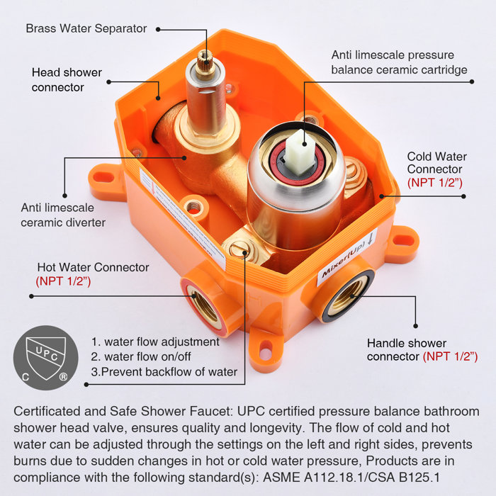 XIZZI Bathroom Complete Shower System & Reviews Wayfair